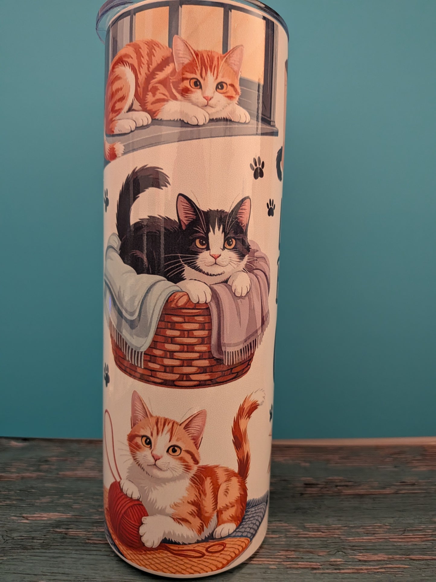 Katzen-Thermobecher | "Life is Better with Cats" | Edelstahl