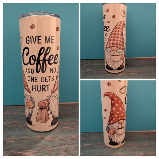 Der Humorvolle: "Give Me Coffee" Thermobecher (500 ml) – Lustiger Wichtel Kaffeebecher