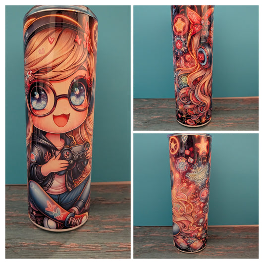 "Gamer Girl" Anime Thermobecher (500 ml) – Das Level-Up für dein Gaming-Setup